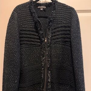 Ann Taylor Black Textured Cardigan